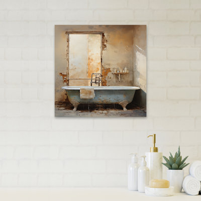 Art mural mural de salle de bain minimaliste beige