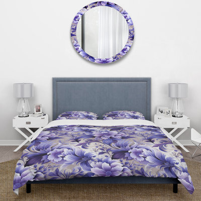 Ensemble de housse de couette mauve lavande persan Paisleys II - Paisley