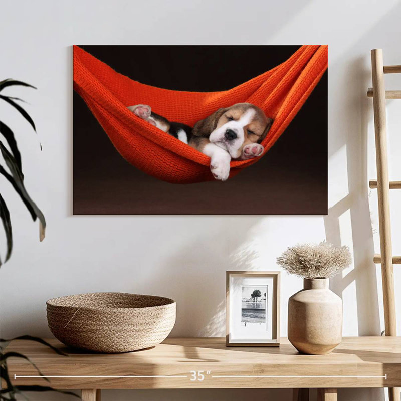 Brampt Beagle In Hammock, 30" H x 45" W