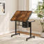 Table de casse-tête pour adultes avec 1000 pièces, plateau en métal, 4 plateaux, 2 tiroirs, plateau de bureau en placage de bois noir, 2 roulettes en caoutchouc verrouillables, feutrine grise et tapis non tissé. Cadeau idéal pour les adultes passionnés de puzzles.