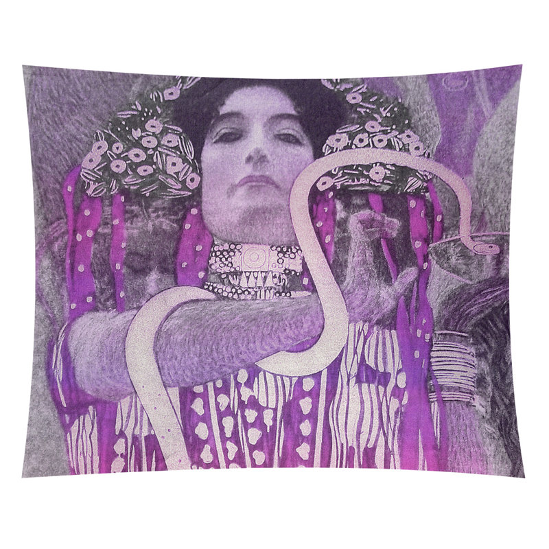 Tapisserie murale hygeia, H 27,5 po x l 37,5 po, Rose / ivoire / gris