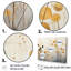 Beige et or florissant «Flora Wonders - Plants», ensemble d'art mural-107750653-107750656