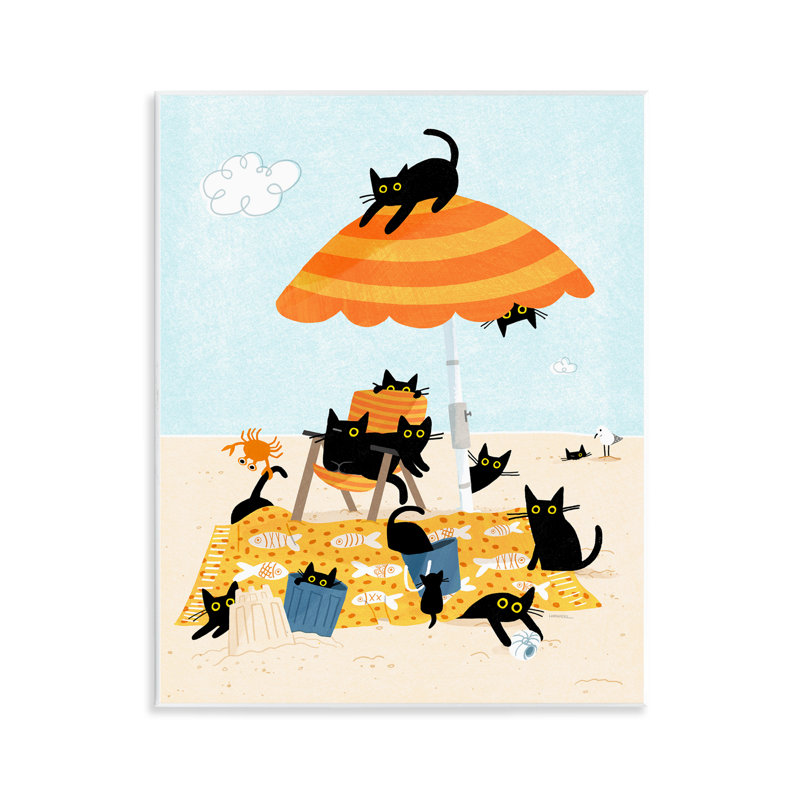 «Black Cat Beach Day» par Leeza Hernandez