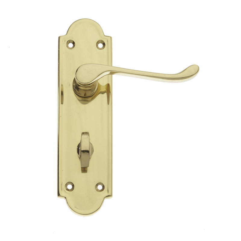 Eryn Privacy Door Handle, Polished Brass