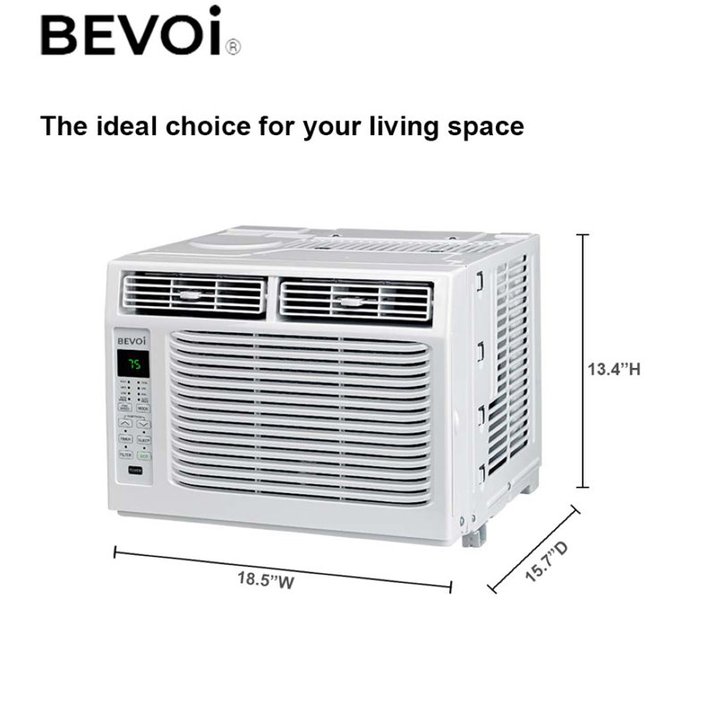 Bevoi 6,000 Btu Easycool Window Air Conditioner With Remote 115v In White