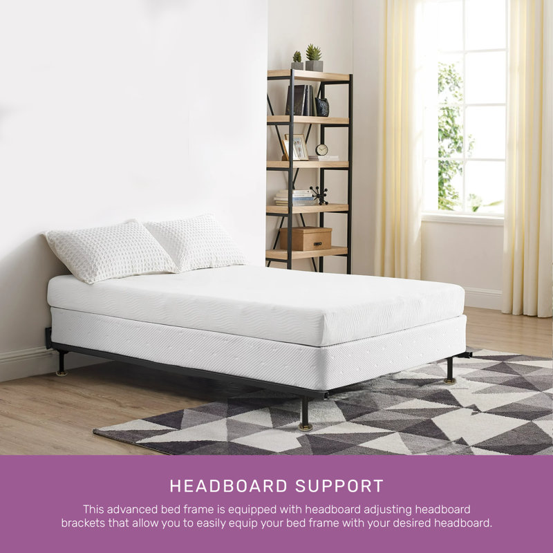 Base de lit Franklintown avec taille ajustable, taille variable de 44 à 48 pouces, pieds à double rivetage
