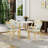 Modern Dining Set With Round Rattan Dining Table And Rattan Dining Chairs For Dining Room, Patio-118348451-118348448