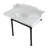 Kingston Brass Wesselman 36-Inch Carrara Marble Console Sink with Stainless Steel Legs (8-Inch, 3-Hole)-72887915