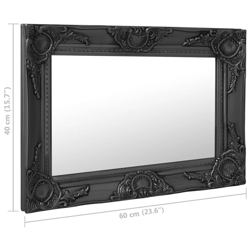 Ginsberg Wood Square Wall Mirror, White, 60cm H x 40cm W