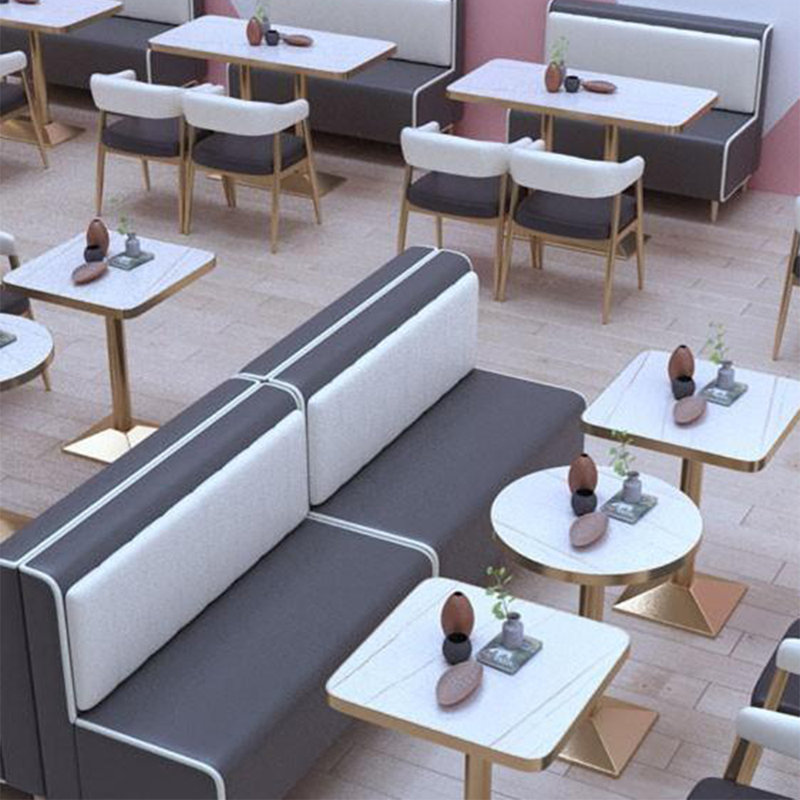 Banc rembourré en similicuir Dessert Shop Snack Bar Cafe