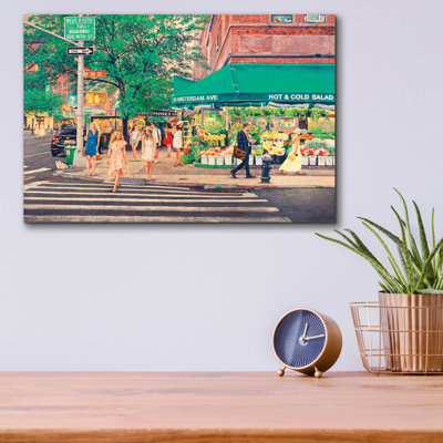 Art mural en verre épique «Amsterdam» par Michael Fratrich, 16 po x 12 po
