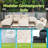 7-Piece Modular Bean Bag Style Outdoor Patio Conversation Set with Soft Padded Coffee Table & Ottoman-197549979
