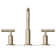 Purist® Widespread Faucet with Drain Assembly Low Lever Handles and Low Gooseneck Spout