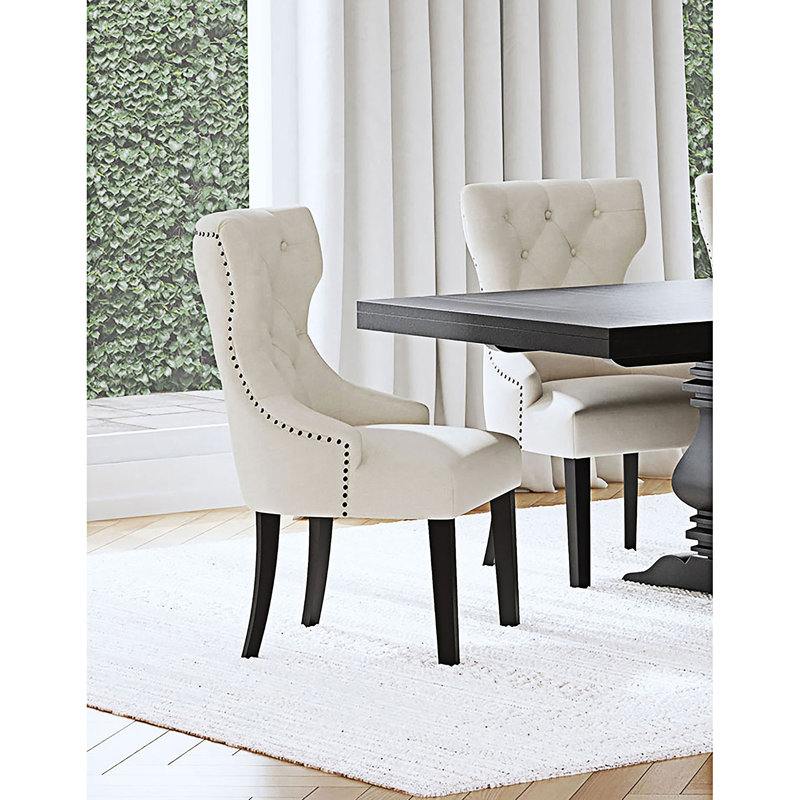 Chaise d'appoint rembourrée, Beige