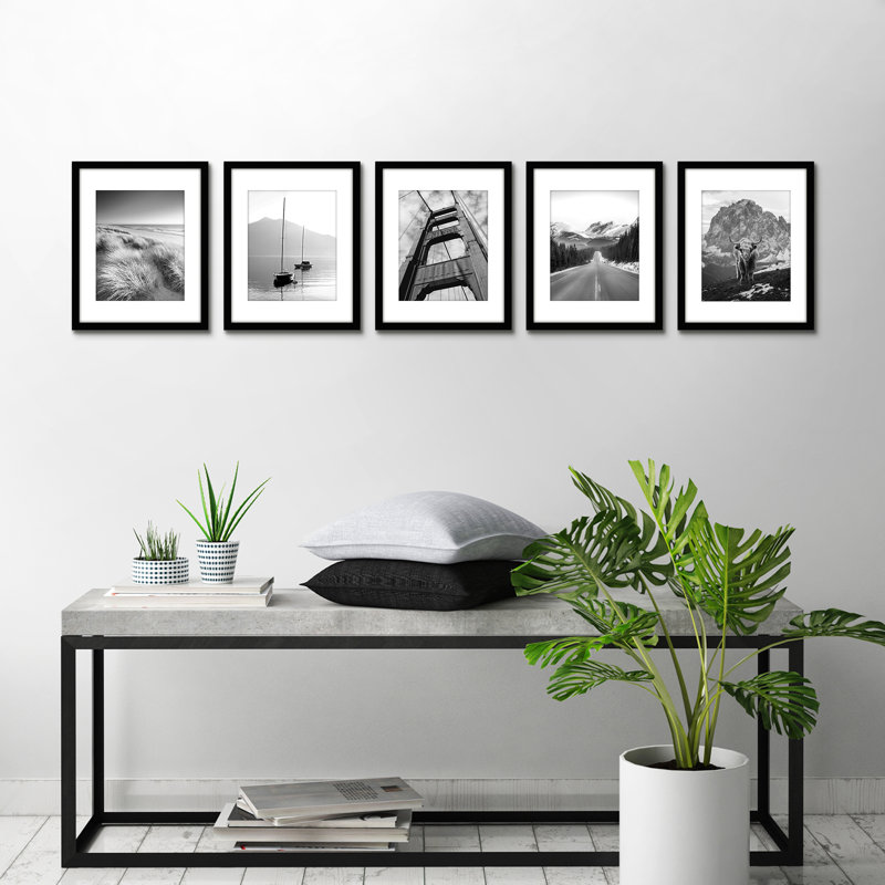 Cadres muraux avec passe-partout Gallery, Noir, 12 po x 18 po avec passe-partout pour 11 po x 17 p