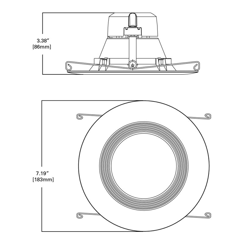White 6-Inch Matte LED Canless Recessed Downlight