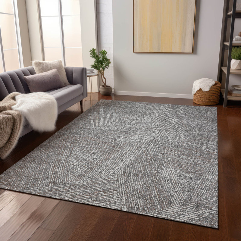 Tapis intérieur / extérieur gris Terra , 3 pi x 5 pi