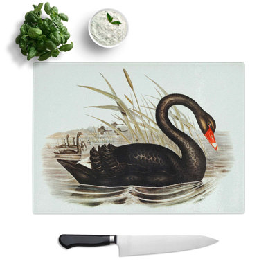 Tempered Glass Swan Chopping Board