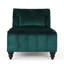 Chaise longue en velours capitonné Roomfitter avec coussin traversin, siège d'appoint élégant et sarcelle-1267073023