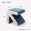 Tabouret moderne rembourré en velours avec repose-pieds pour enfants