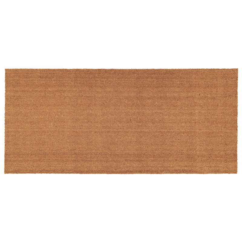 Natural Coir and Vinyl Rectangular Outdoor Doormat 2' x 4'