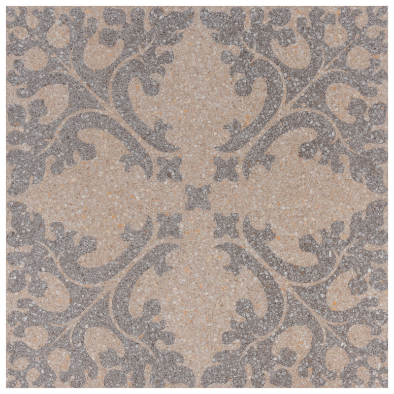 Farnese Molise 11.5" x 11.5" Porcelain Patterned Wall & Floor Tile, Cream