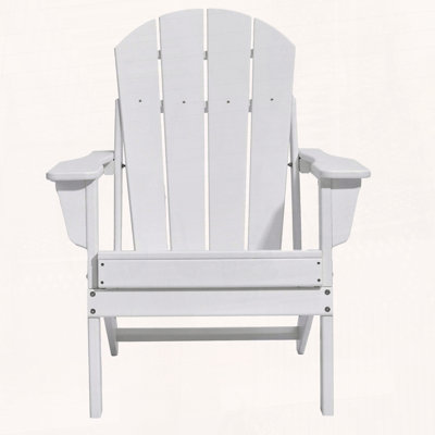 Set of 2 Folding Adirondack Chairs – HDPE Plastic, Weather‑Resistant, 400lb Capacity