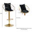 2 chaises de bar en velours noir 2 pièces, rotatives à 360 °, hauteur réglable, pour la salle à manger et les sièges, rotation à degrés, repas florissant