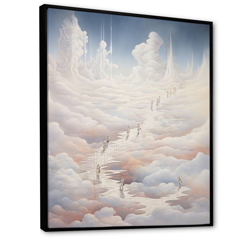 Reproduction d'art sur toile, Cadre flottant noir, H 32 po x l 24 po x P 1 po