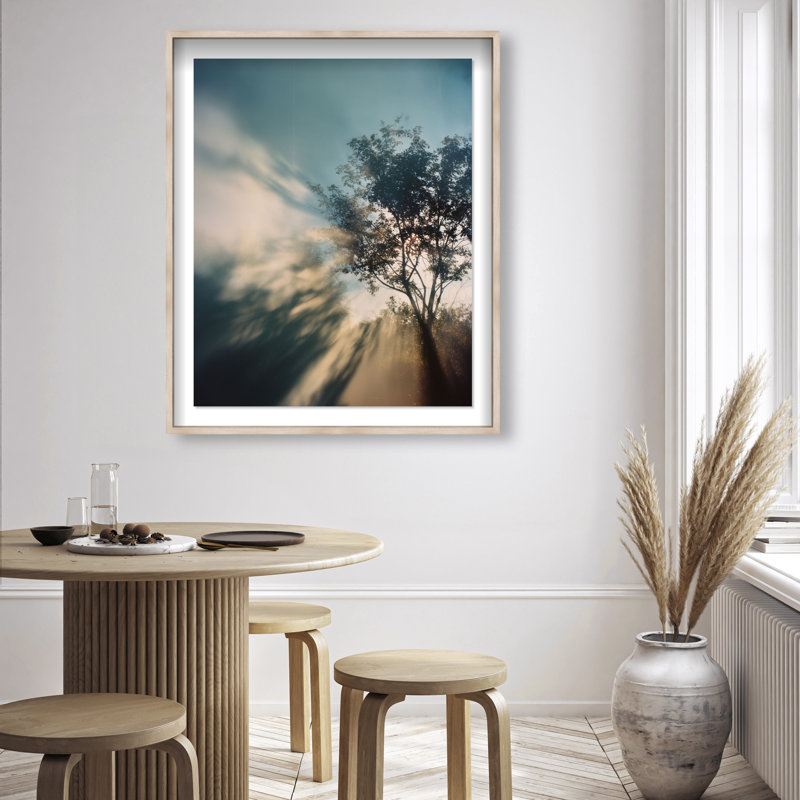 Golden Sunbeams II Shadowbox Floral & Botanical Print by Oliver Gal, Black Frame, 16 x 20, 25.5"H x 31.5"W, White Shadowbox