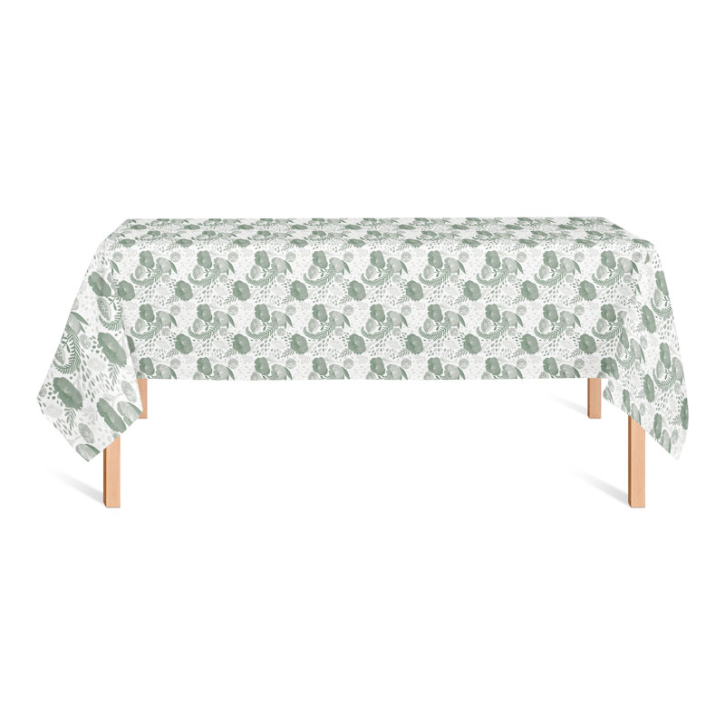 Nappe Simple Floral Blue 3, Blanc