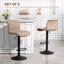 Joneer Swivel Upholstered Adjustable Height Counter Stool with Metal Frame-1140781554