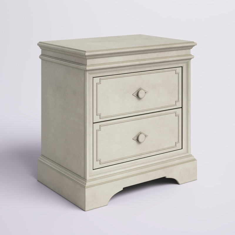 Brittain 26'' W Solid Wood Nightstand, Antique White