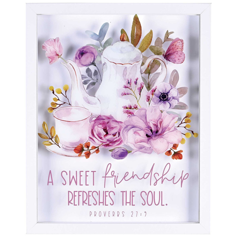 Art mural encadré «A Sweet Friendship» 11 x 14