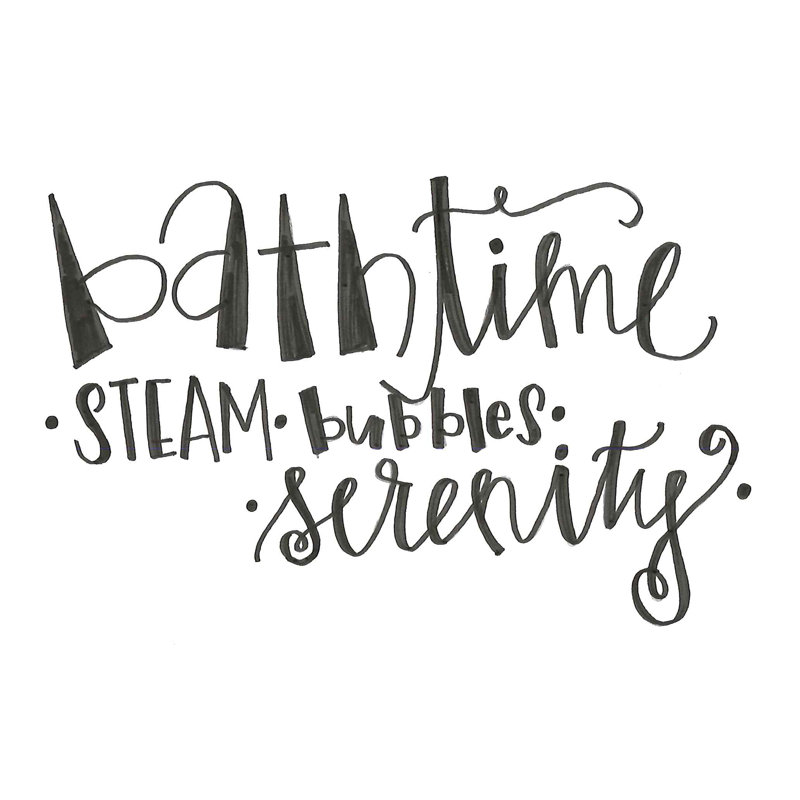 Bath Time Steam Bubbles Serenity - Wrapped Canvas Art Prints, 30cm H x 46cm W x 3.8cm D