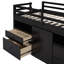 Lit mezzanine simple avec 4 tiroirs, sous l'armoire et les tablettes-97691128
