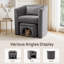 Fauteuil d'appoint rembourré en tonneau avec repose-pieds pour animal de compagnie-132210785