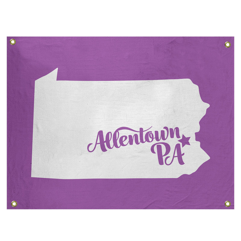 Tapisserie murale allentown pennsylvanie, H 50 po x l 59 po, Violet