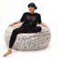 Fauteuil à billes rond en peluche 4 pi Saxx-1900710192