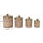 Rattan Wrapped Stainless Steel Canisters