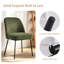 Modern Fabric Upholstered Dining Chair with Spring and Curved Back 12cm Cushion-1315543371