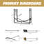 Support à bois de chauffage avec outils de foyer - Support à bûches en acier durable pour l'intérieur et l'extérieur