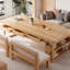 Bureau rectangulaire en bois massif avec 6 tiroirs Burlywood-924537409
