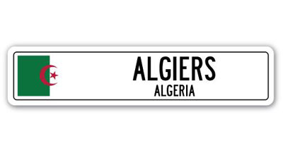 Plaque de rue Beecher, drapeau d'Alger