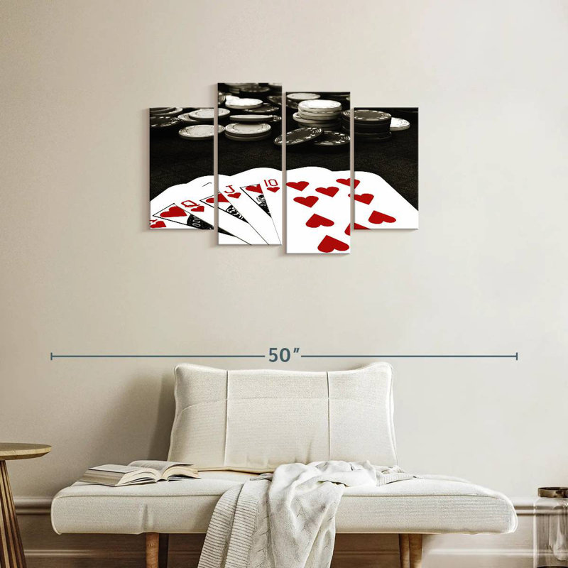 Senne Hearts Royal Flush, 22" H x 36" W