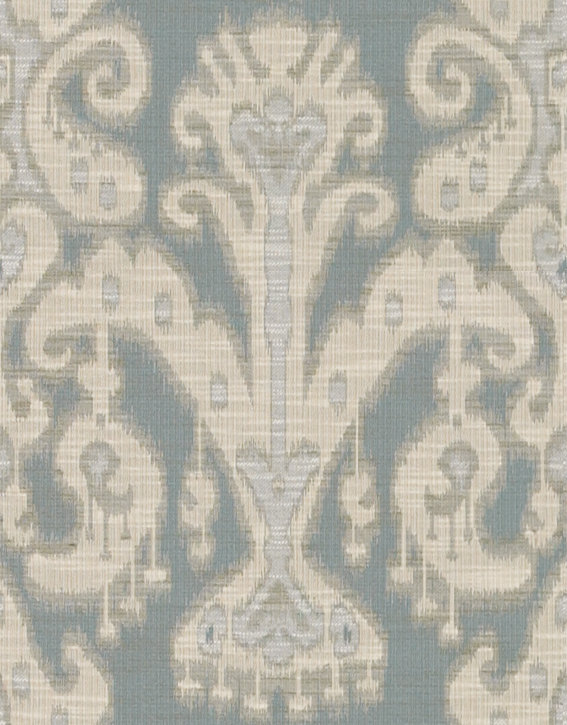 Cotton Blend Fabric, Beige/Light Blue/Light Green 