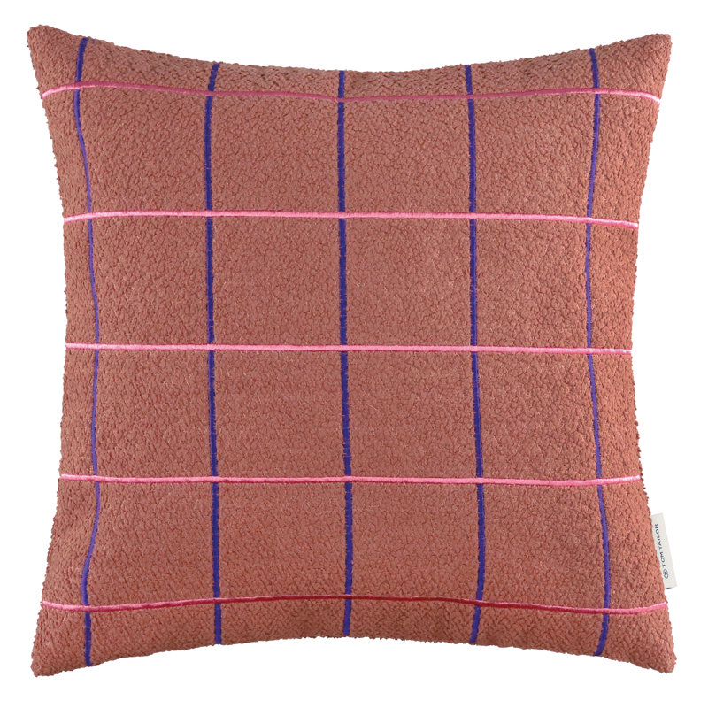 Square Cushion Cover, Antique Pink/Pink