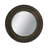D26.5" Round Black And Gold Wooden Accent Mirror With Woven Texture
