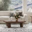 Cloud-shaped 3-legged Wooden Coffee Table, Coffee Table Walnut Finish - Organic Curved Silhouette For Modern Living Rooms