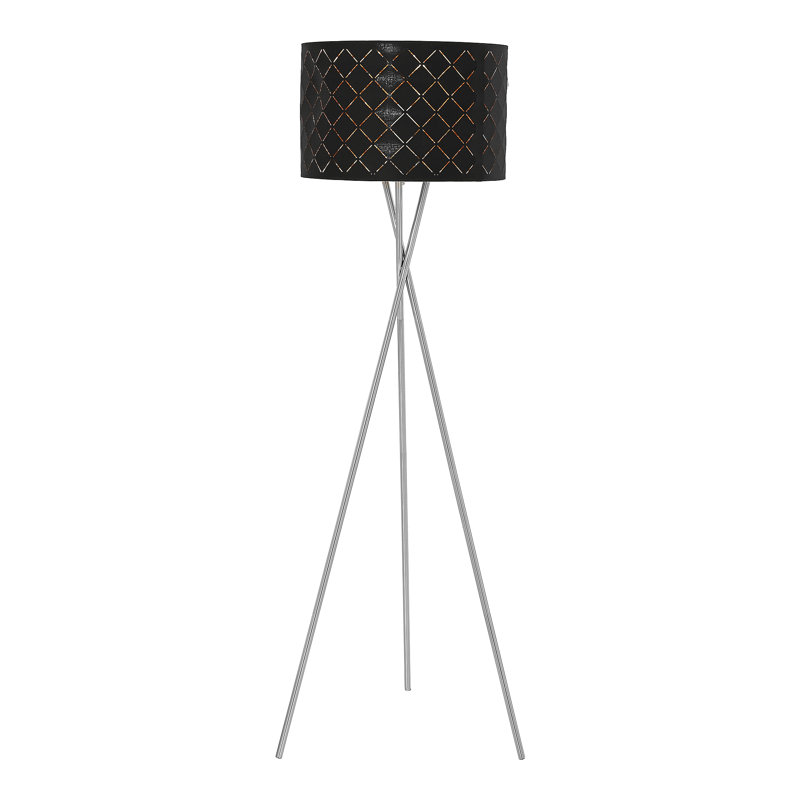 Sean 160cm Tripod Floor Lamp, Black/Gold